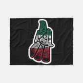 Mexicaanse vlag Pride Hecho en Mexico Fleece Deken (Voorkant (Horizontaal))