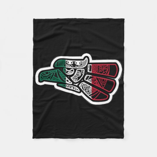 Mexicaanse vlag Pride Hecho en Mexico Fleece Deken (Voorkant)