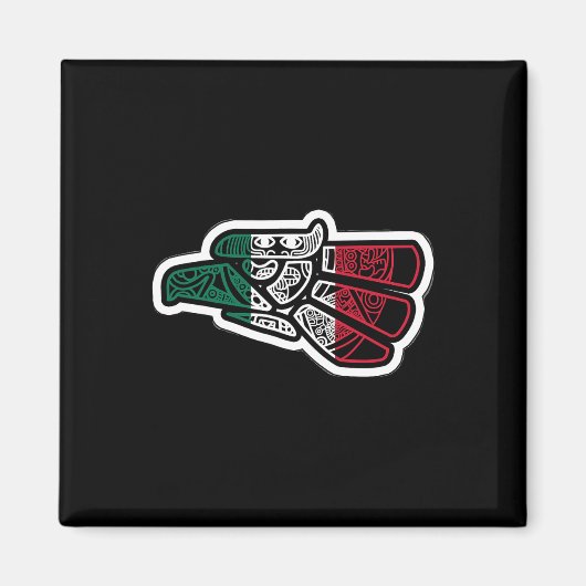 Mexicaanse vlag Pride Hecho en Mexico Magneet (Voorkant)