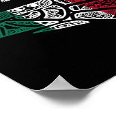 Mexicaanse  vlag Pride Hecho en Mexico Poster (Hoek)