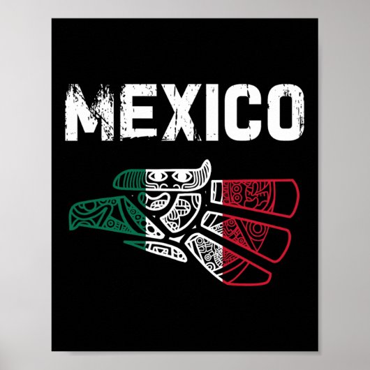 Mexicaanse  vlag Pride Hecho en Mexico Poster (Voorkant)