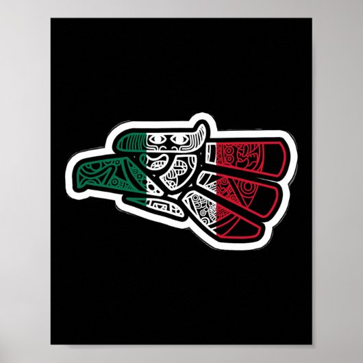 Mexicaanse  vlag Pride Hecho en Mexico Poster (Voorkant)