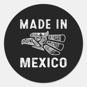 Mexicaanse  vlag Pride Hecho en Mexico Ronde Sticker