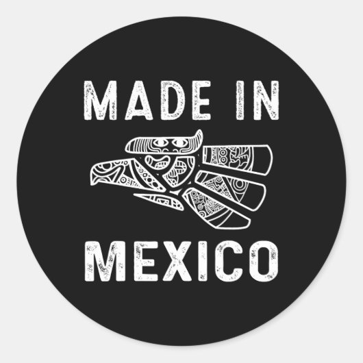 Mexicaanse vlag Pride Hecho en Mexico Ronde Sticker (Voorkant)