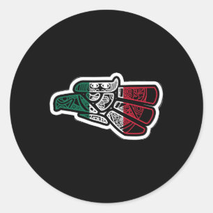 Mexicaanse  vlag Pride Hecho en Mexico Ronde Sticker