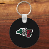 Mexicaanse  vlag Pride Hecho en Mexico Sleutelhanger (Voorkant)