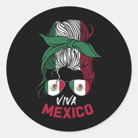 Mexicaanse vlag Pride Pet Jersey 2 Ronde Sticker (Voorkant)