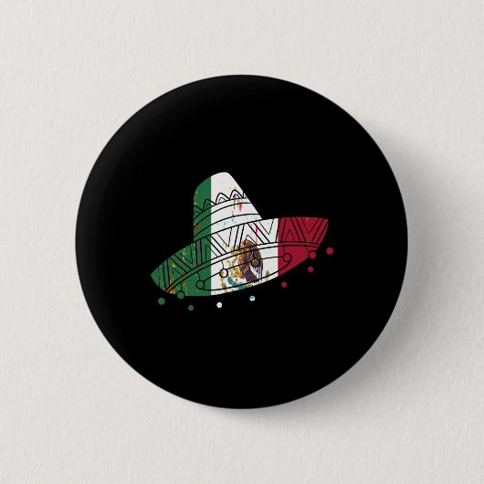Mexicaanse vlag Pride Pet Tijuana Ronde Button 5,7 Cm (Voorkant)