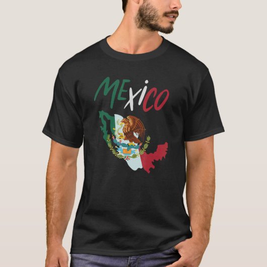 Mexicaanse vlag Pride Retro Apparel T-shirt (Voorkant)