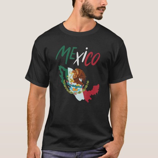 Mexicaanse vlag Pride Retro Apparel T-shirt (Voorkant)