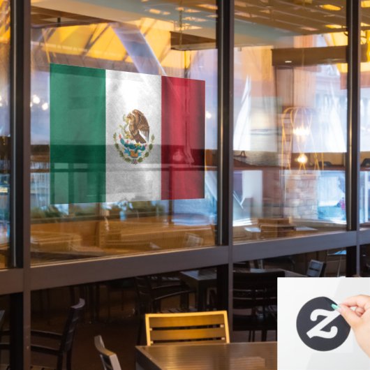 Mexicaanse vlag raamsticker (Restaurant Raam)