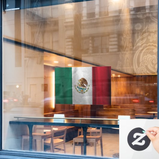 Mexicaanse vlag raamsticker (Cafe Raam)
