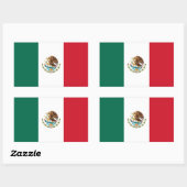 Mexicaanse vlag rechthoekige sticker (Vel)
