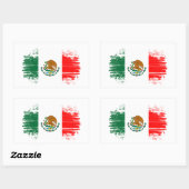 Mexicaanse vlag rechthoekige sticker (Vel)