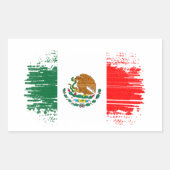 Mexicaanse vlag rechthoekige sticker (Voorkant)