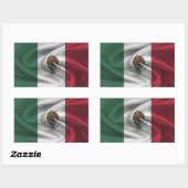 Mexicaanse vlag rechthoekige sticker (Vel)