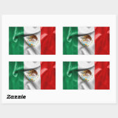 Mexicaanse vlag rechthoekige sticker (Vel)