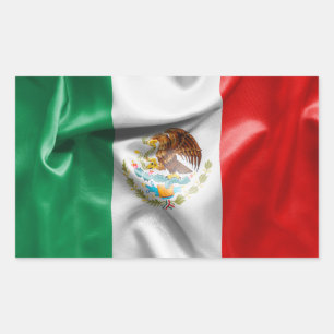 Mexicaanse vlag rechthoekige sticker