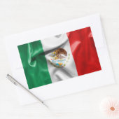 Mexicaanse vlag rechthoekige sticker (Envelop)
