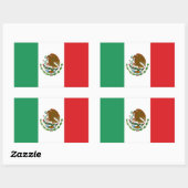 Mexicaanse vlag rechthoekige sticker (Vel)