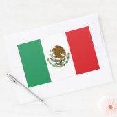 Mexicaanse vlag rechthoekige sticker (Envelop)