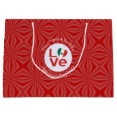 Mexicaanse vlag Red LOVE persoonlijke Groot Cadeauzakje (Voorkant)