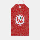 Mexicaanse vlag rode liefde cadeaulabel (Voorkant)