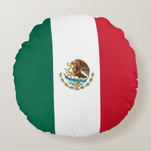 Mexicaanse vlag rond kussen (Voorkant)