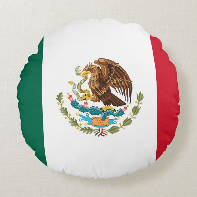 Mexicaanse vlag rond kussen (Voorkant)