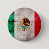 Mexicaanse vlag ronde button 5,7 cm (Voorkant)