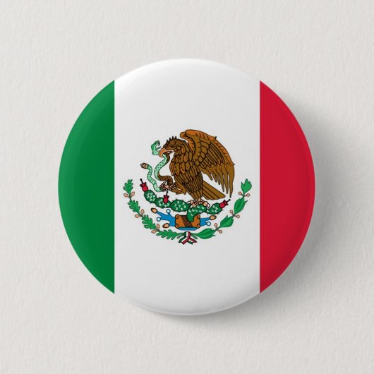 Mexicaanse vlag ronde button 5,7 cm (Voorkant)