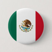 Mexicaanse vlag ronde button 5,7 cm (Voorkant)