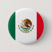 Mexicaanse vlag ronde button 5,7 cm (Voorkant)