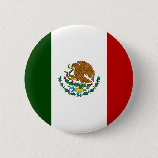 Mexicaanse vlag ronde button 5,7 cm (Voorkant)
