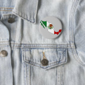 Mexicaanse vlag ronde button 5,7 cm (In situ)