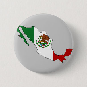 Mexicaanse vlag ronde button 5,7 cm