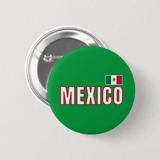 Mexicaanse vlag ronde button 5,7 cm (Voorkant /achterkant)