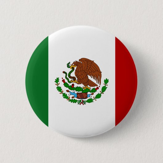 Mexicaanse vlag ronde button 5,7 cm (Voorkant)
