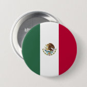 Mexicaanse vlag ronde button 7,6 cm (Voorkant /achterkant)