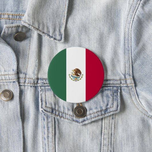 Mexicaanse vlag ronde button 7,6 cm (In situ)