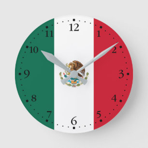 Mexicaanse vlag ronde klok