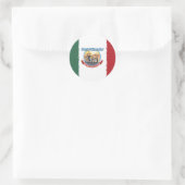 Mexicaanse vlag ronde sticker (Tas)