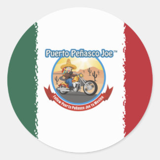 Mexicaanse vlag ronde sticker