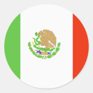 Mexicaanse vlag ronde sticker