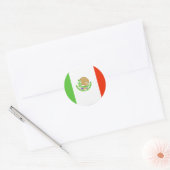 Mexicaanse vlag ronde sticker (Envelop)