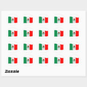 Mexicaanse vlag ronde sticker (Vel)
