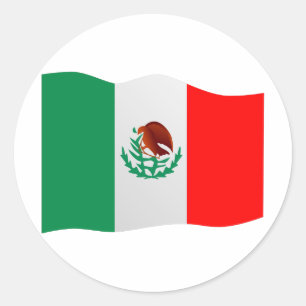 Mexicaanse vlag ronde sticker