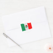 Mexicaanse vlag ronde sticker (Envelop)