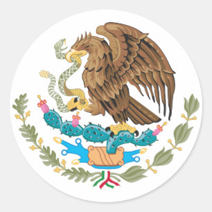 Mexicaanse vlag ronde sticker