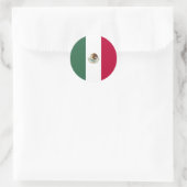 Mexicaanse vlag ronde sticker (Tas)